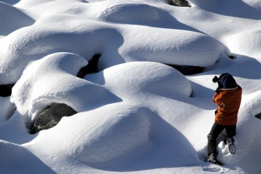 kadın fotoğrafçı, jasper national park, alberta, Kanada