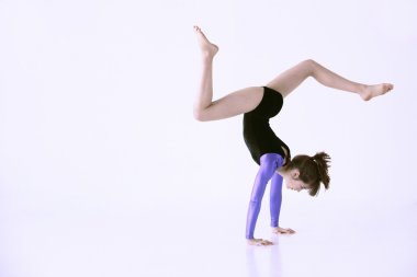 Girl Doing Gymnastics clipart