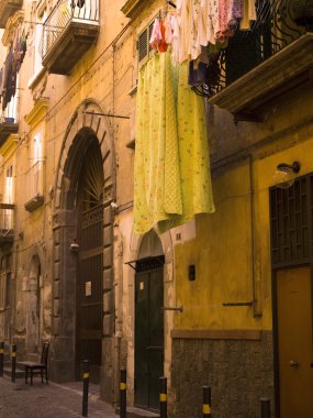 Çamaşırhane kurutma, Napoli, İtalya