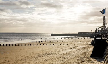 Bridlington beach, yorkshire, İngiltere