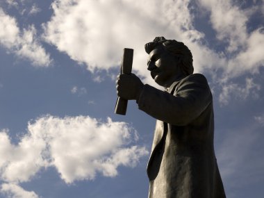 Statue Of Louis Riel, Winnipeg, Manitoba, Canada clipart