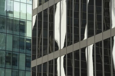 ayrıntı cam ofis kuleleri, vancouver, british columbia, Kanada