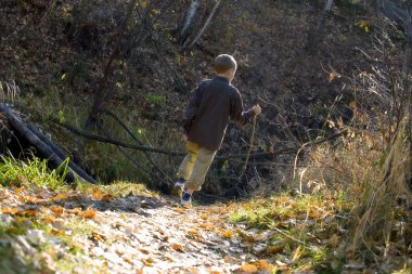 Dikiz çocuk hiking