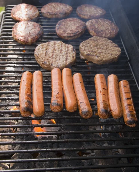 På en grill — Stockfoto