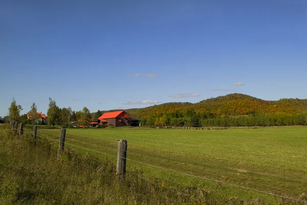ฟาร์มใกล้ Mont Tremblant, Quebec, แคนาดา — ภาพถ่ายสต็อก