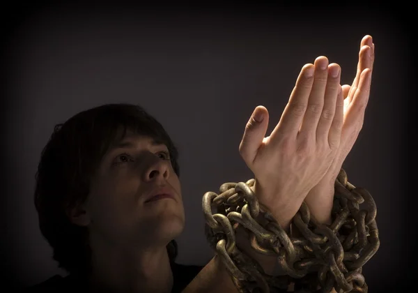 Man In Chains — Stock Photo, Image