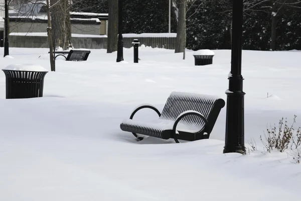 Snow Covered Park — Stock Photo, Image