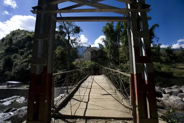 Eine Fußgängerbrücke in sapa, Vietnam — Stockfoto