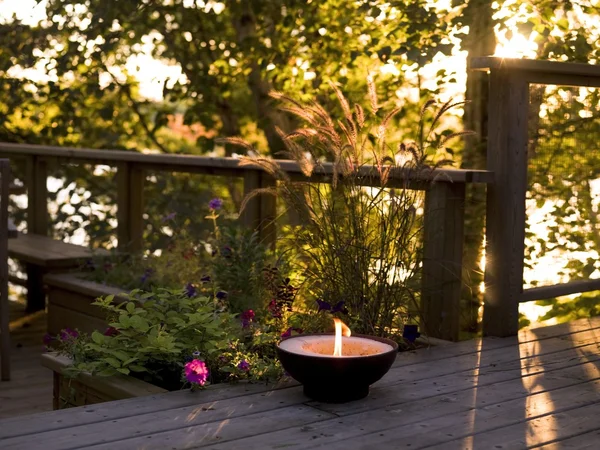 Sunset On A Deck — Stock Photo, Image