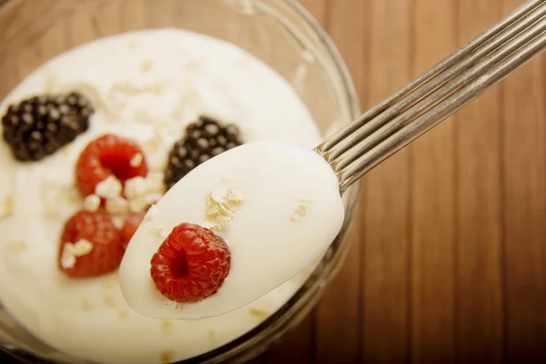 Yogourt And Berries — Stock Photo, Image