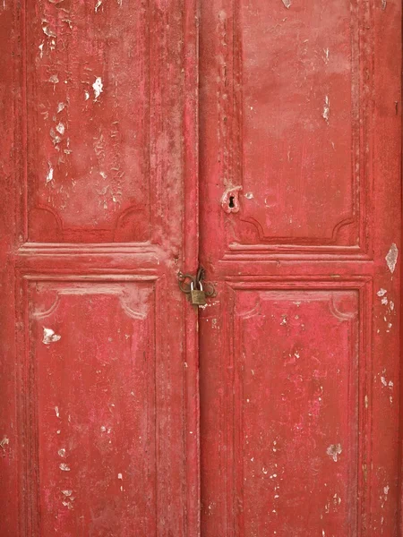 Verweerde houten deur — Stockfoto