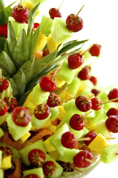Close Up Of Fruits On Sticks — Stock Photo, Image