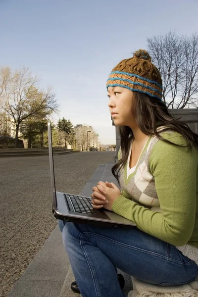 Student With Laptop Computer — Stock Photo, Image