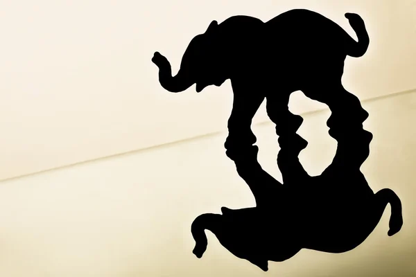 Silhouette Of A Elephant — Stock Photo, Image