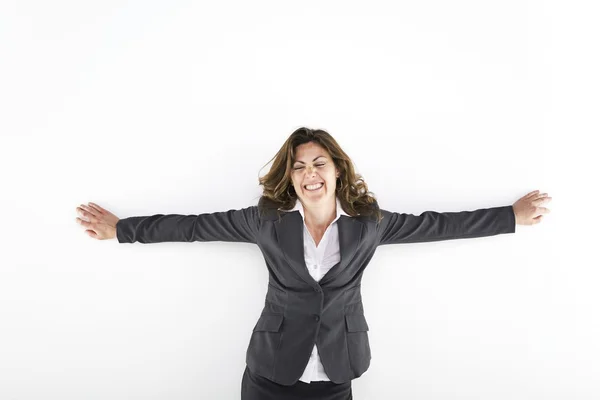 Woman With Her Arms Raised — Stock Photo, Image