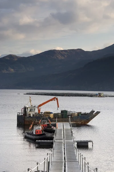 Fishnish ferry terminal, eiland mull, Schotland — Stockfoto