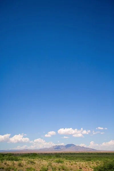 Nuovo Messico, Stati Uniti. Paesaggio desertico con i monti Manzano in lontananza — Foto Stock