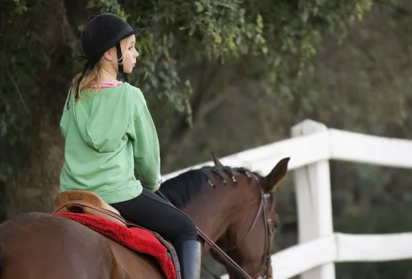 Girl on a horse — Stock Photo, Image