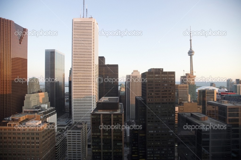 City view of skyscrapers and buildings