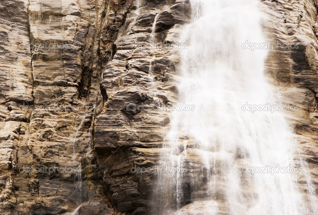 Waterfall In Jasper, Alberta, Canada