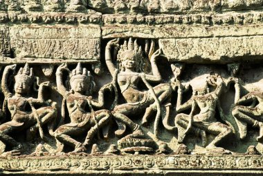 ayrıntı taş oymalar, bayon, angkor thom, cambodia