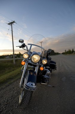 road, manitoba, Kanada tarafında motosiklet