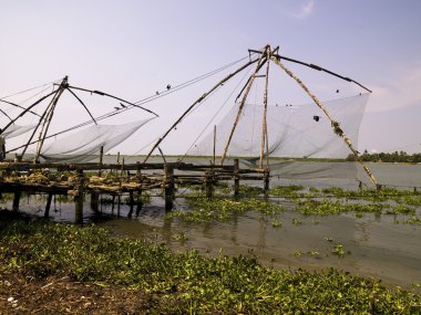 Çinli balık ağlarına, cochin, Hindistan