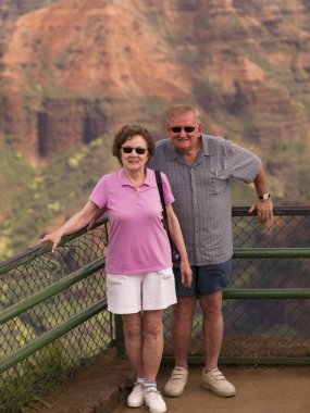 Mutlu Çift, Waimea Kanyon Eyalet Parkı, Kauai, Hawaii