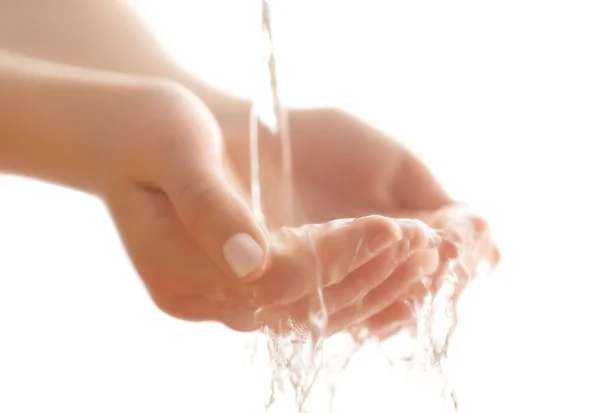 Vatten i händer — Stockfoto