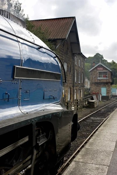 Sir nigel gresley parní lokomotiva, north yorkshire, Anglie — Stock fotografie