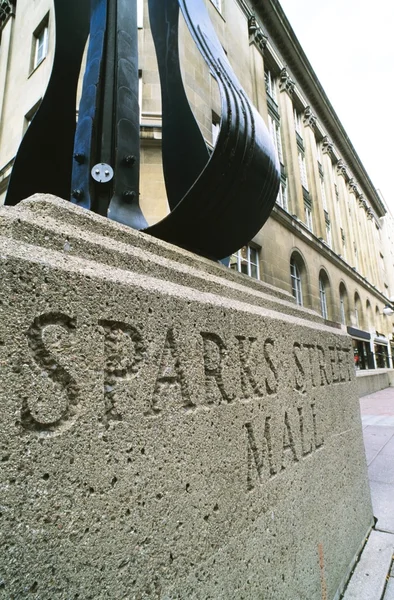 Sparks Street Mall Sign, Ottawa, Ontário, Canadá — Fotografia de Stock