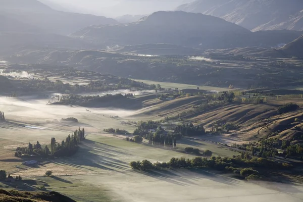 Luchtfoto van arrowtown, Nieuw-Zeeland — Stockfoto