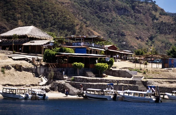 Waterfront Property On Lake Atitlan, Guatemala — Stock Photo, Image