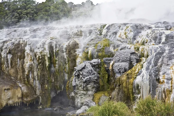 Геоморфные горячие бассейны в Роторуа, Новая Зеландия — стоковое фото