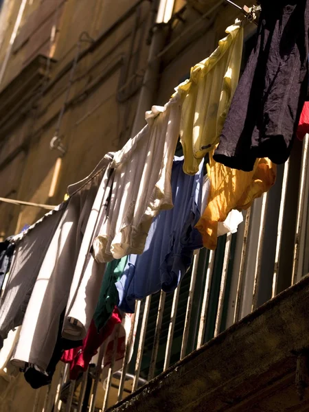 Laundry Drying, Naples, Italy — Stock Photo, Image