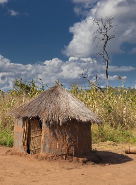 tipik konut veya kırsal alanda ev. Manica, Mozambik, Afrika