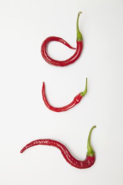 kıvrılmış kırmızı jalapeno biber