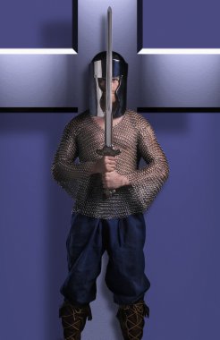 Christian Dressed In The Armor Of God clipart
