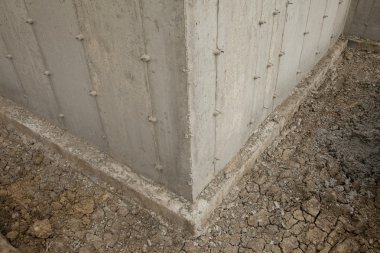 Beton Vakfı ve duvarlar için konut ev