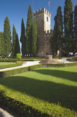 İtalyan bahçeleri ve kale. conigliano, veneto, İtalya