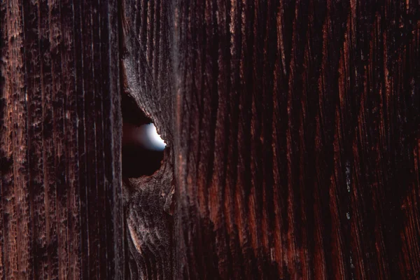 Grão de madeira com Knothole — Fotografia de Stock