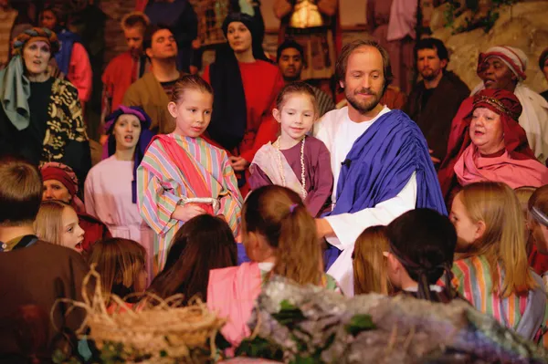 Jesús con los niños - Discurso religioso —  Fotos de Stock