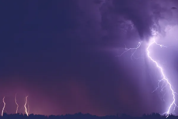 Storm - blixtar — Stockfoto