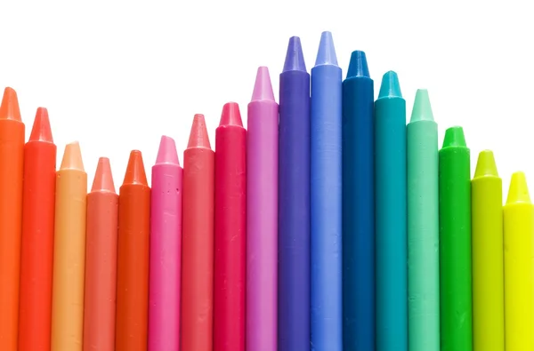 Rainbow Pattern Of Wax Sticks — Stock Photo, Image