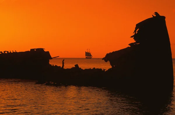 Ocean At Sunset Grand Cayman — Stock Photo, Image