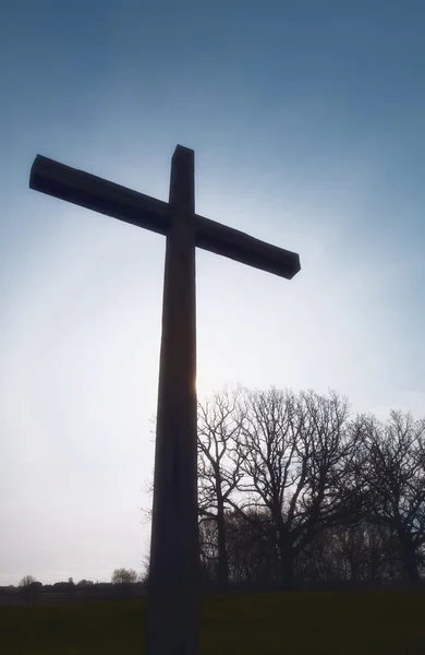 Silhouette Of The Cross — Stock Photo, Image