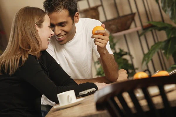 Couple Spending Morning Together — Stock Photo, Image