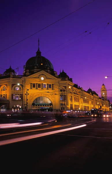 Flinders Estação Ferroviária Melbourne Austrália — Fotografia de Stock