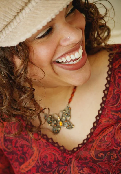 Woman Laughs — Stock Photo, Image