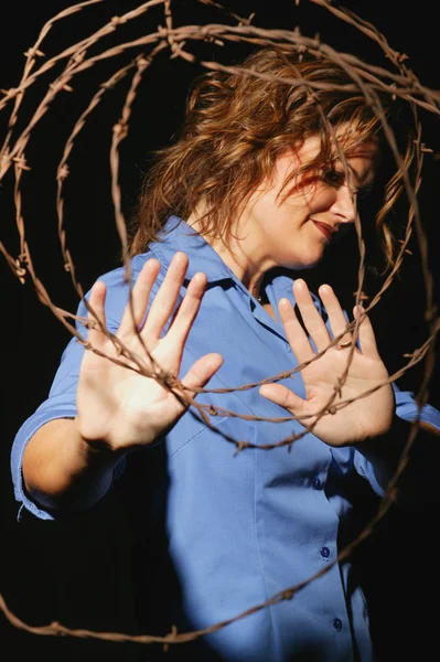 Portrait of a woman - the concept of Christian faith — Stock Photo, Image